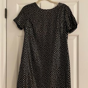 J. Crew Factory shift dress in gold heart print size 6